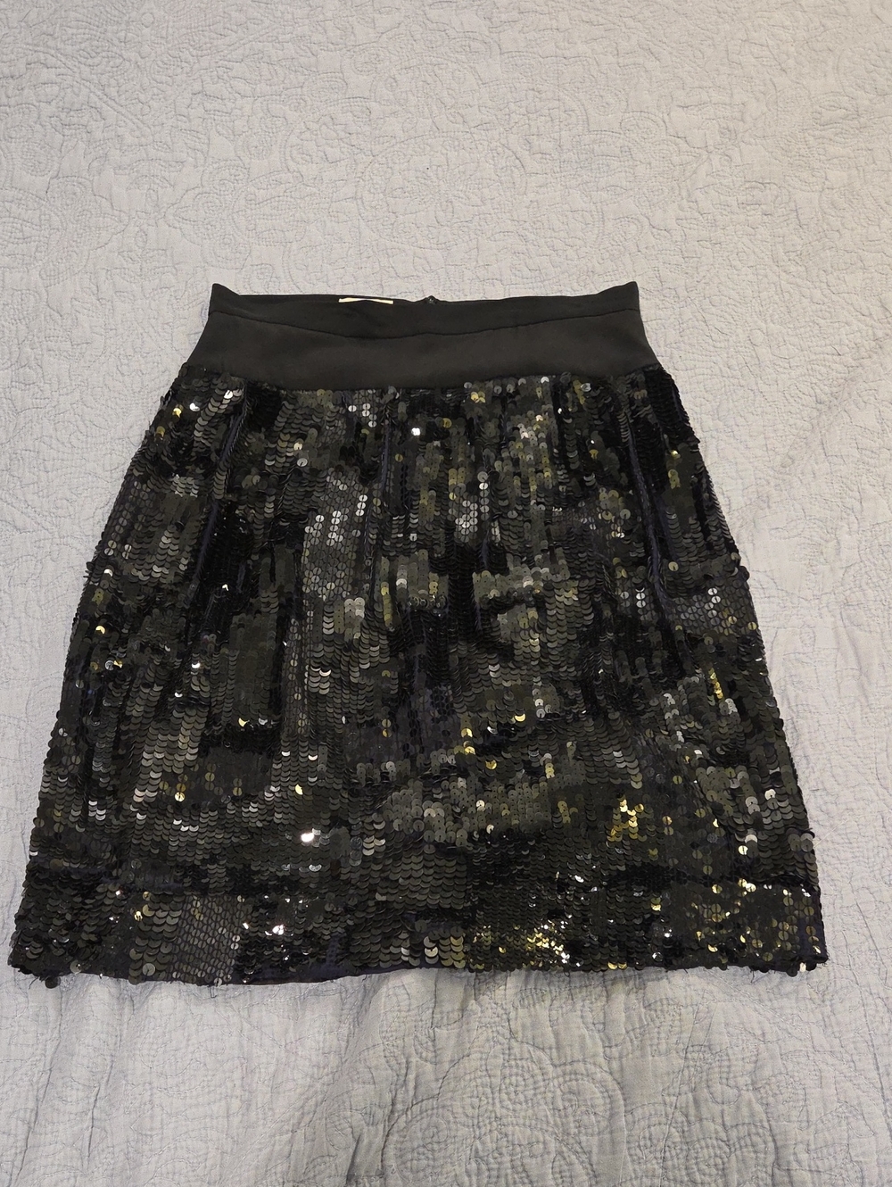 Dries Van Noten Black Sequin Mini Skirt Size 36 (US 4 Or Small)